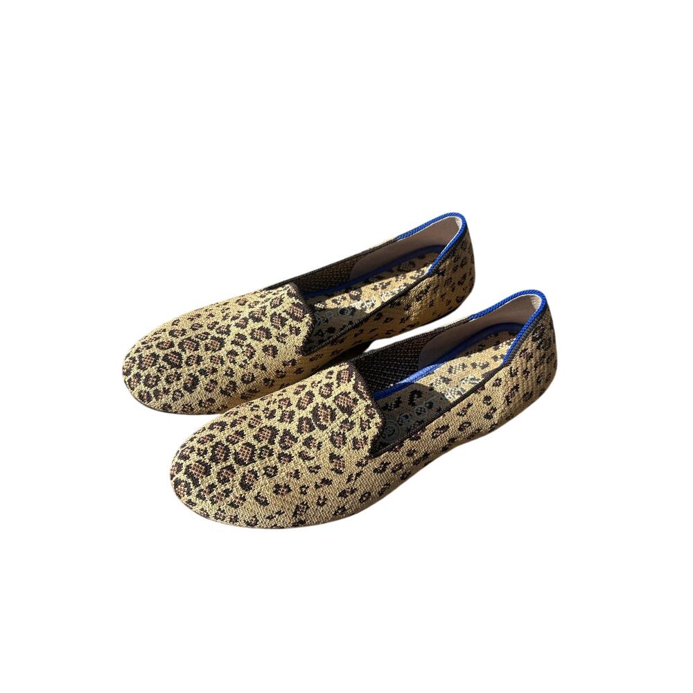 Rothy’s 8.5 The Loafer in Cheetah Leopard Ballet Flats Slip On Round Toe Shoes